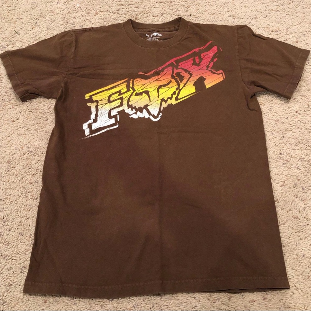 Fox Racing Brown T shirt size medium